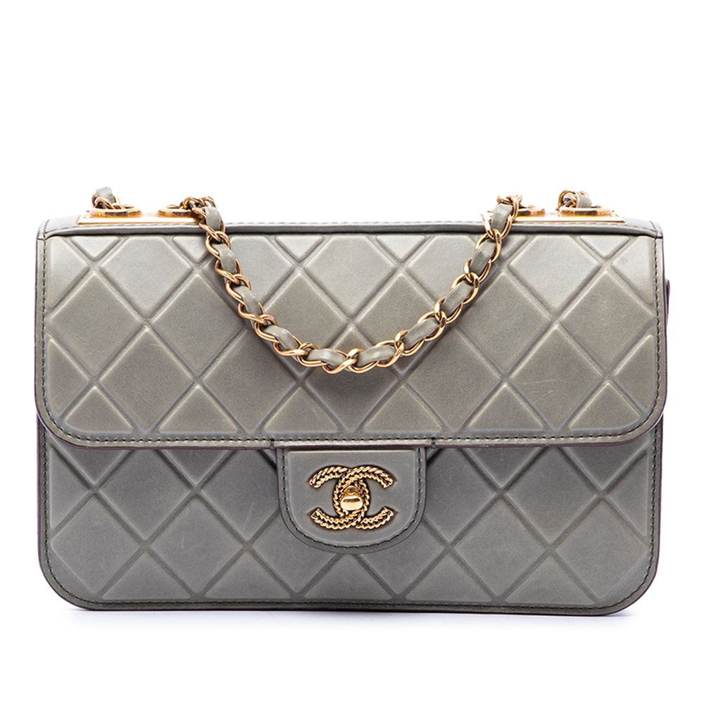 Pre-Loved Chanel CC Quilted Debossed Calfskin Flap